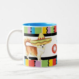 Fiesta Long Coat Chihuahua Two-Tone Coffee Mug