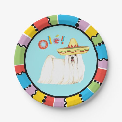 Fiesta Maltese Paper Plates