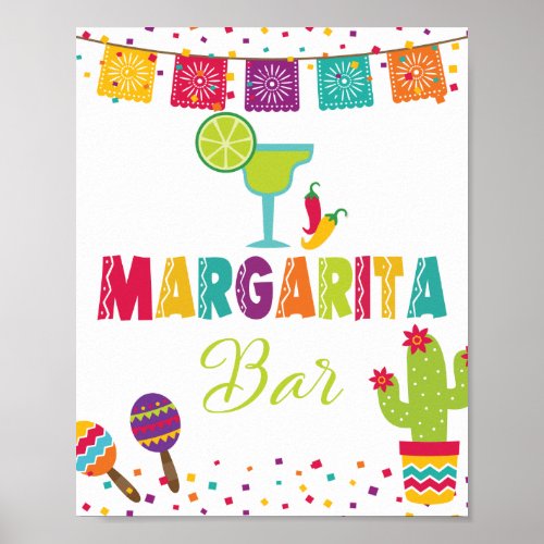 Fiesta Margarita Bar Sign _ White 2