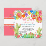 Fiesta Margarita Cactus Bridal Shower Girl Pennant Invitation
