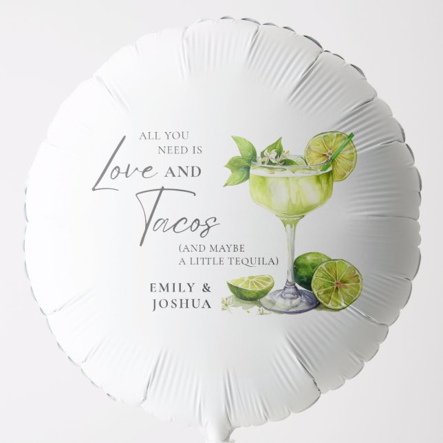 Fiesta Margarita Couples Shower Balloon (Front)