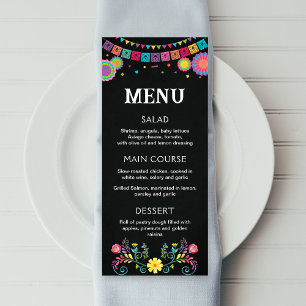 Fiesta menu, editable printable menu