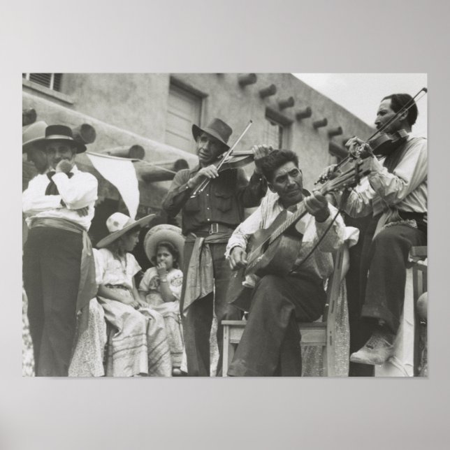 Fiesta Mexican American Musicians Taos NM  Poster (Front)