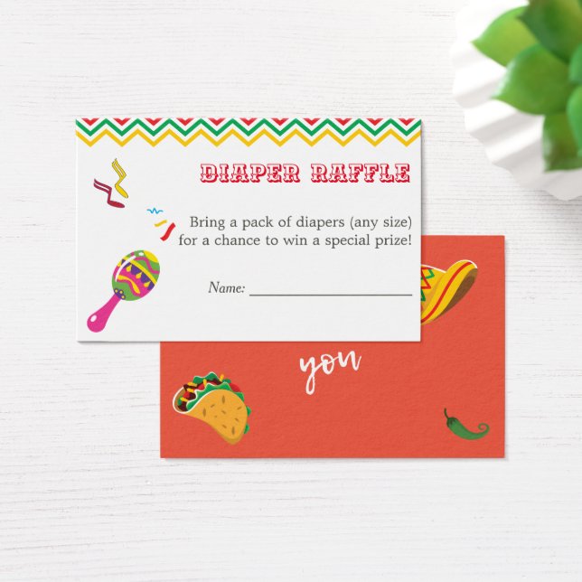Fiesta Mexican Baby Shower Diaper Raffle (Desk)