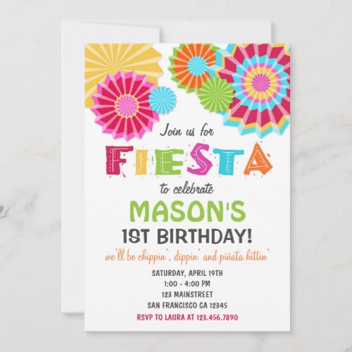 Fiesta Mexican Birthday Party Invitation