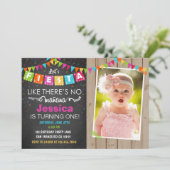 Fiesta Mexican Birthday Party Invitation (Standing Front)