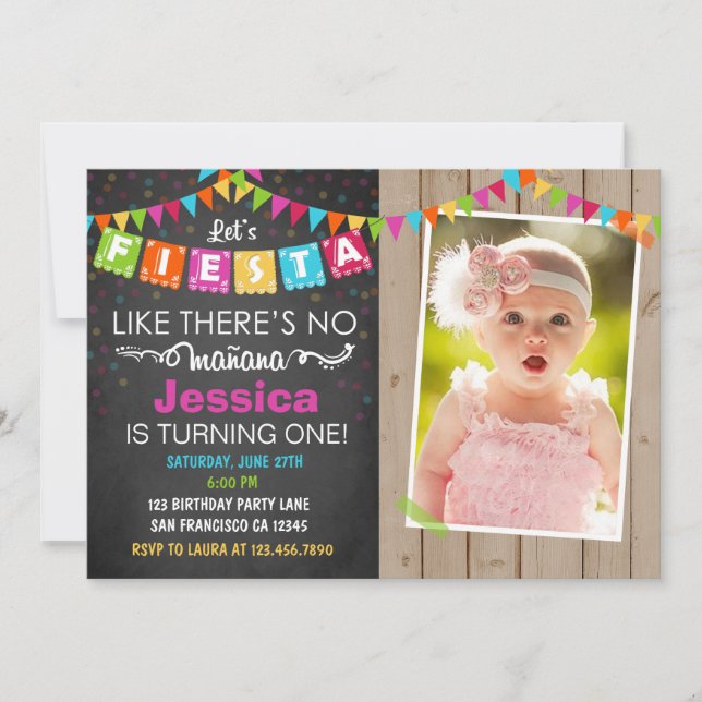 Fiesta Mexican Birthday Party Invitation (Front)