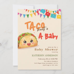 Fiesta Mexican Colorful Taco Bout a Baby Shower Invitation