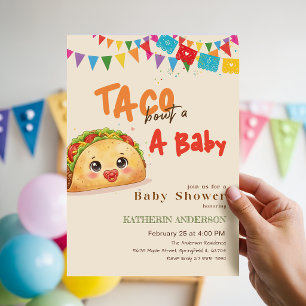 Fiesta Mexican Colorful Taco Bout a Baby Shower Invitation