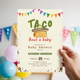 Fiesta Mexican Colorful Taco Bout a Baby Shower Invitation