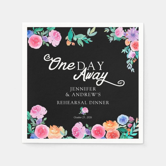 Fiesta | Mexican Flowers | Rehearsal Dinner Napkins (Front)