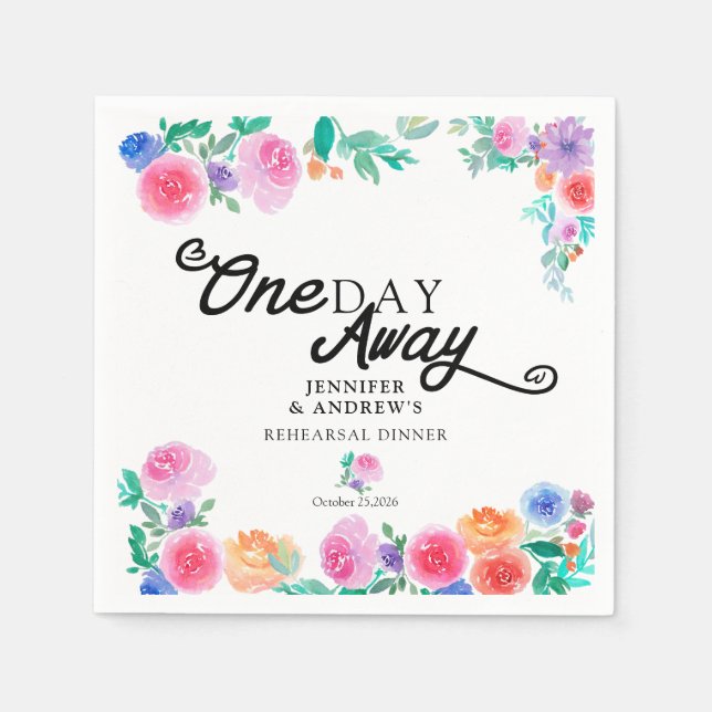 Fiesta | Mexican Flowers | Rehearsal Dinner Napkins (Front)