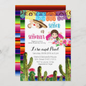 Fiesta Mexican Gender Reveal Baby Shower Invite (Front/Back)