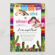 Fiesta Mexican Gender Reveal Baby Shower Invite