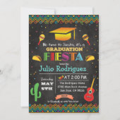 Fiesta Mexican Graduation Chalk Invitation (Front)