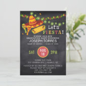 Fiesta Mexican Graduation Party Chalkboard Invitation (Standing Front)