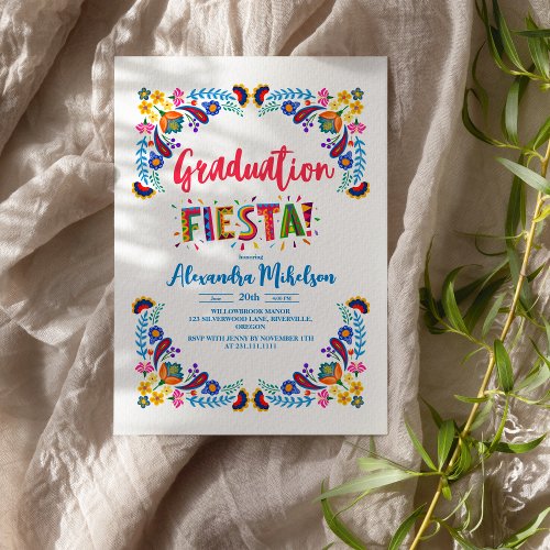 Fiesta Mexican Graduation Party Invitation