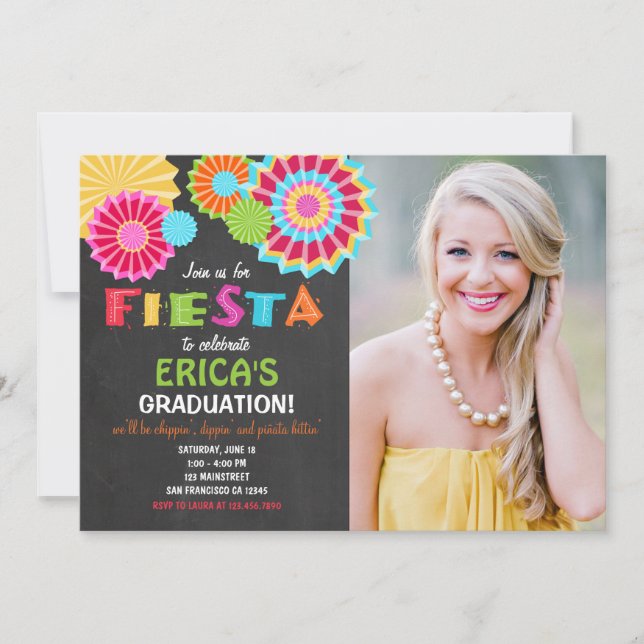 Fiesta Mexican Graduation Party Invitation Fiesta (Front)
