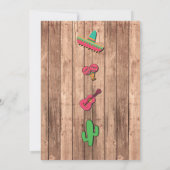 Fiesta Mexican Hat Mexico Birthday Party Invite (Back)