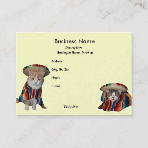 Customizable Fiesta/Mexican/Hispanic Theme Business Card Templates