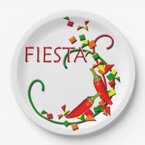 Fiesta Mexican Hot Peppers Party Plates