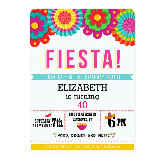 fiesta mexican party invitation zazzle com