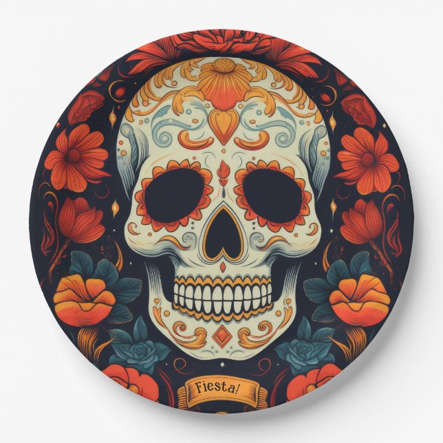 Fiesta! Mexican PARTY Paper Plates (Front)