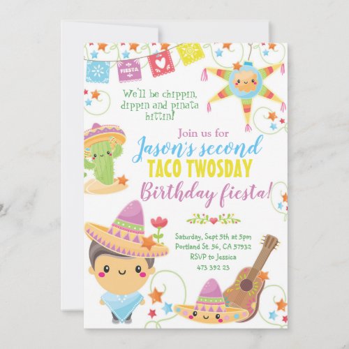 Fiesta Mexican Pinata Birthday invitation