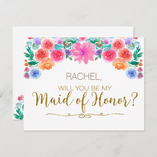 FIESTA Mexican Will You Be My Maid of Honor Card