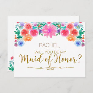 FIESTA Mexican Will You Be My Maid of Honor Card