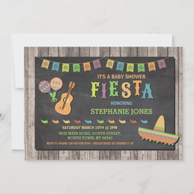 Fiesta Mexico Mexican Baby Shower Party Invite (Front)