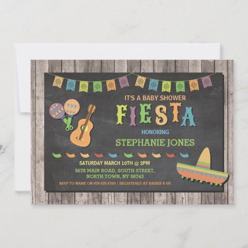 Fiesta Mexico Mexican Baby Shower Party Invite