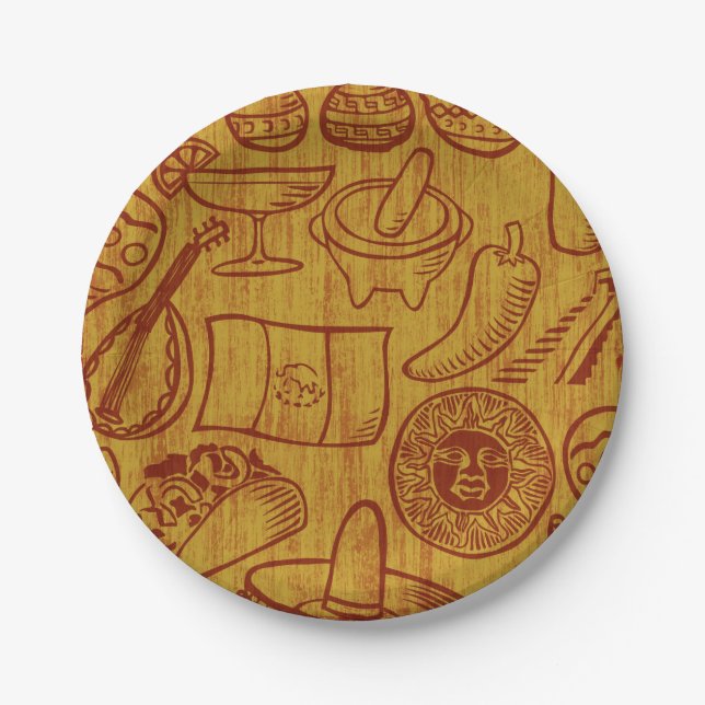 Fiesta Mexico Paper Plates (Front)