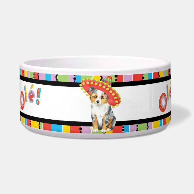 Fiesta Miniature American Shepherd Bowl (Left)