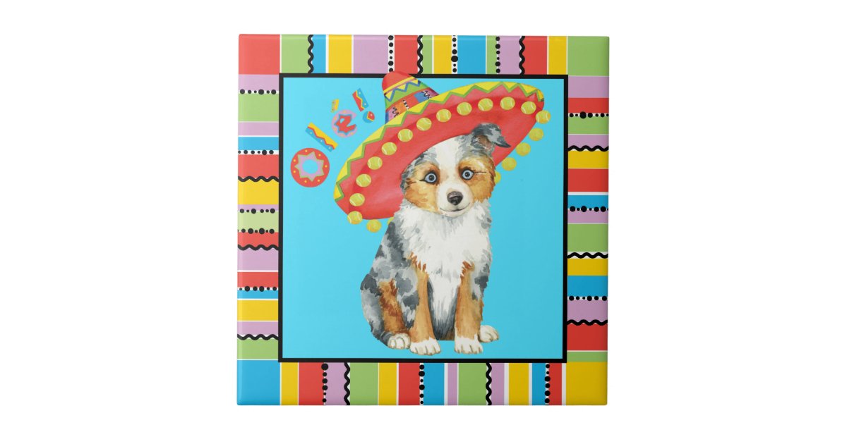 Fiesta Miniature American Shepherd Ceramic Tile | Zazzle