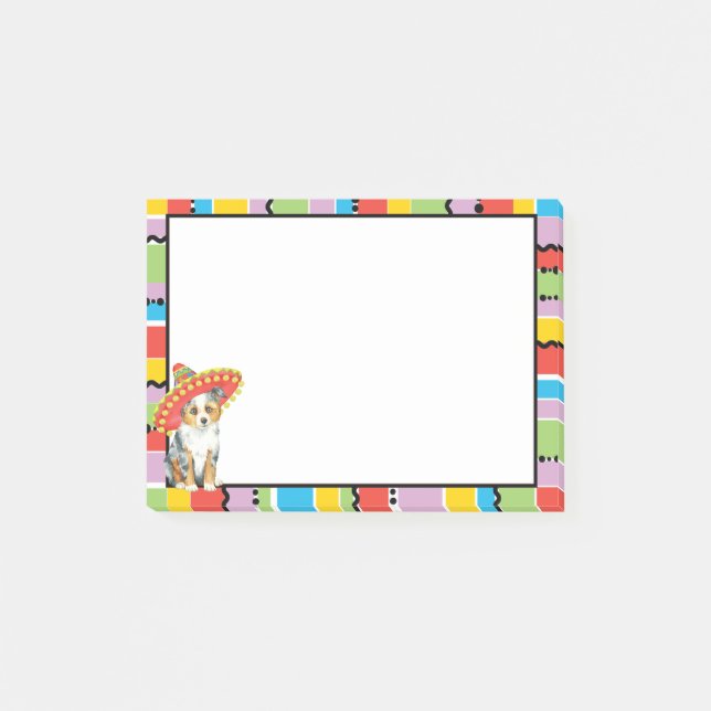 Fiesta Miniature American Shepherd Post-it Notes (Front)