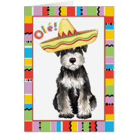Fiesta Miniature Schnauzer Greeting Card