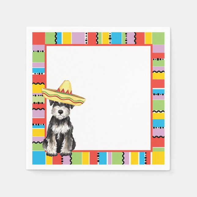 Fiesta Miniature Schnauzer Napkins (Front)