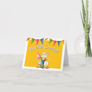 Fiesta Muchas Gracias Papel Picado Thank You Card