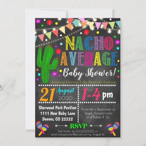 Fiesta Nacho Average Baby Shower Invitation