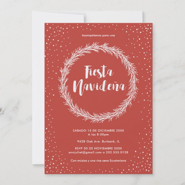 Fiesta Navideña Navidad Invitation (Front)