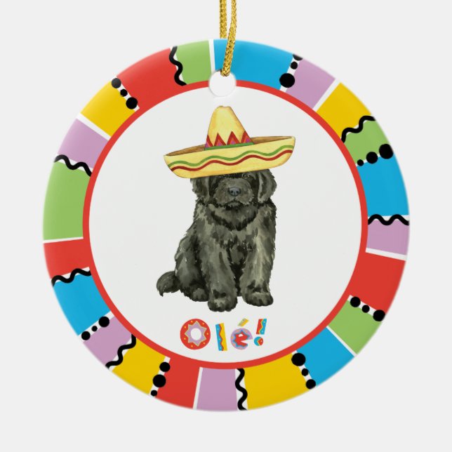 Fiesta Newfoundland Ceramic Ornament (Front)