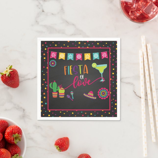 Fiesta of Love Wedding Shower Napkin (Insitu)