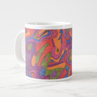 Fiesta, Original Abstract Large Coffee Mug