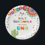 Fiesta Paper Plates Cactus Mexican Holy Guacamole<br><div class="desc">♥ A perfect addition to your party! Fiesta theme.</div>