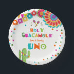 Fiesta Paper Plates Cactus Mexican Holy Guacamole<br><div class="desc">♥ A perfect addition to your party! Fiesta theme.</div>