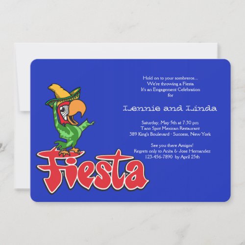 Fiesta Parrot Invitation