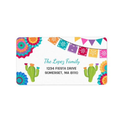 Fiesta Party Address Labels Mexican Fiesta Party