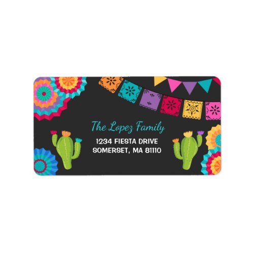 Fiesta Party Address Labels Mexican Fiesta Party