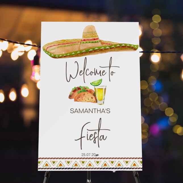 Fiesta party bridal shower birthday welcome sign (Creator Uploaded)